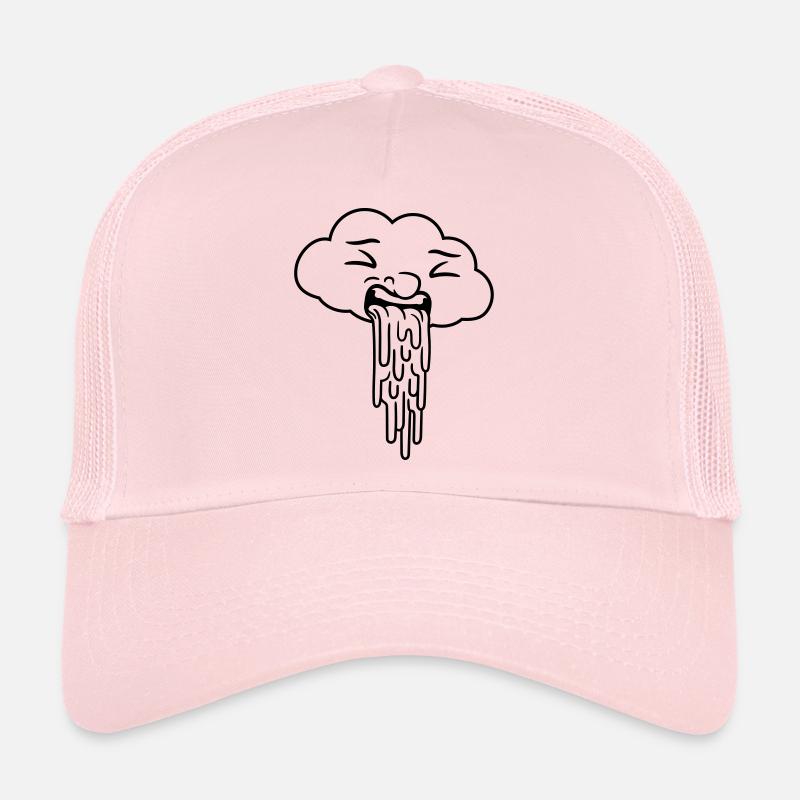 funny puking rain cloud Trucker Cap