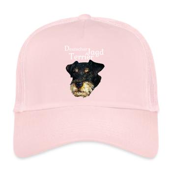 Portrait Deutscher Jagdterrier - Trucker Cap - Hellrosa - Vorne