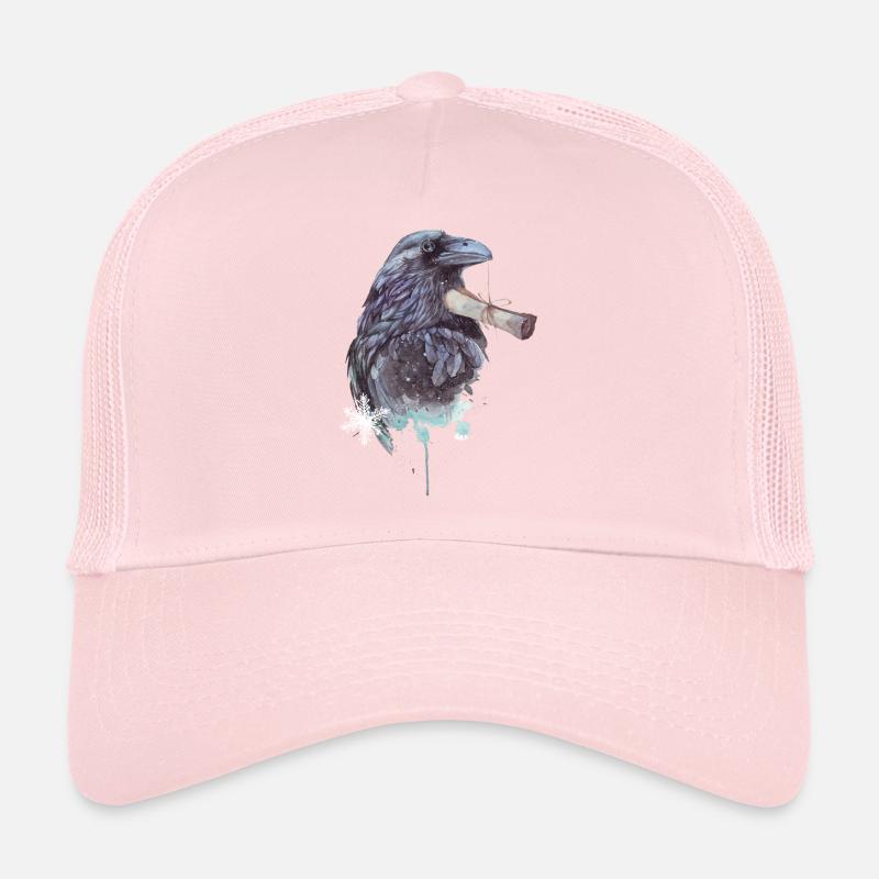 Lettre Corbeau, Oiseau Sorcier Mystique Design Casquette trucker 