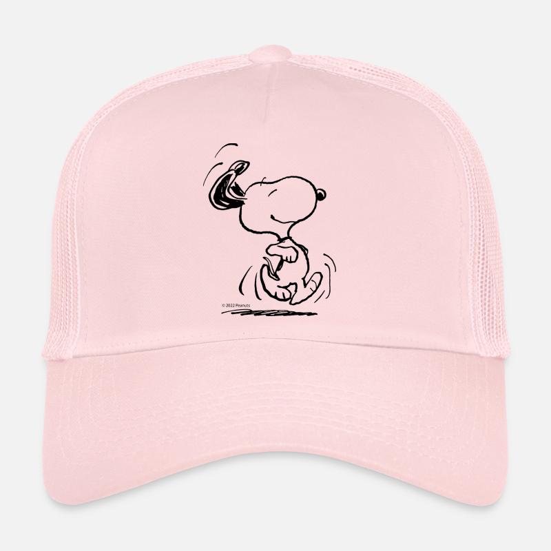 Peanuts Snoopy En Hâte - Casquette trucker  - rose pâle