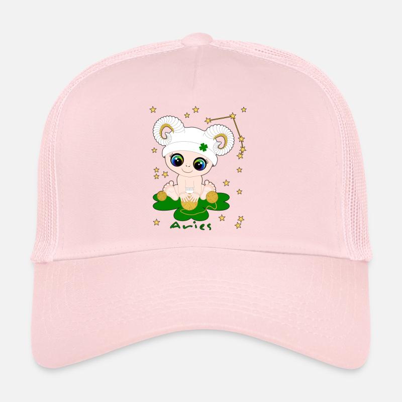sternzeichen_aries - Casquette trucker  - rose pâle