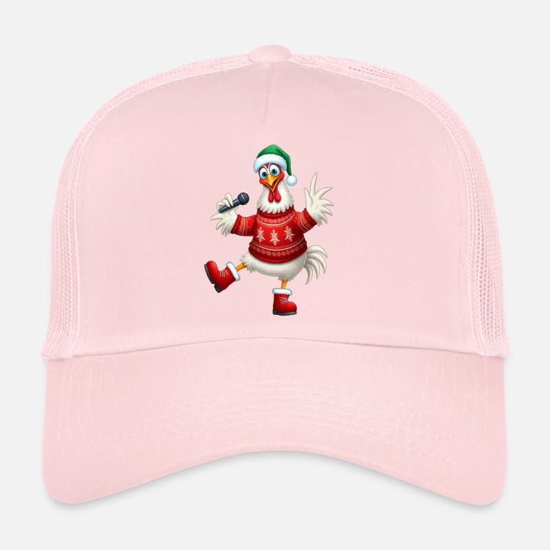 Holiday Singing Hen Sweater Trucker Cap
