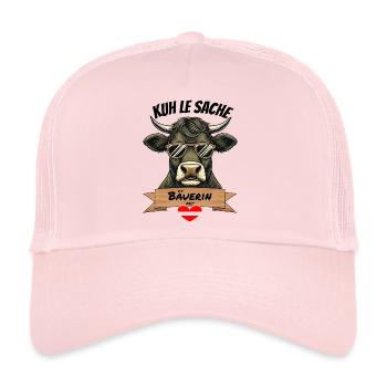 🇦🇹 Kuh le Sache – Farmer's wife with a heart - Trucker Cap - pale pink - Front