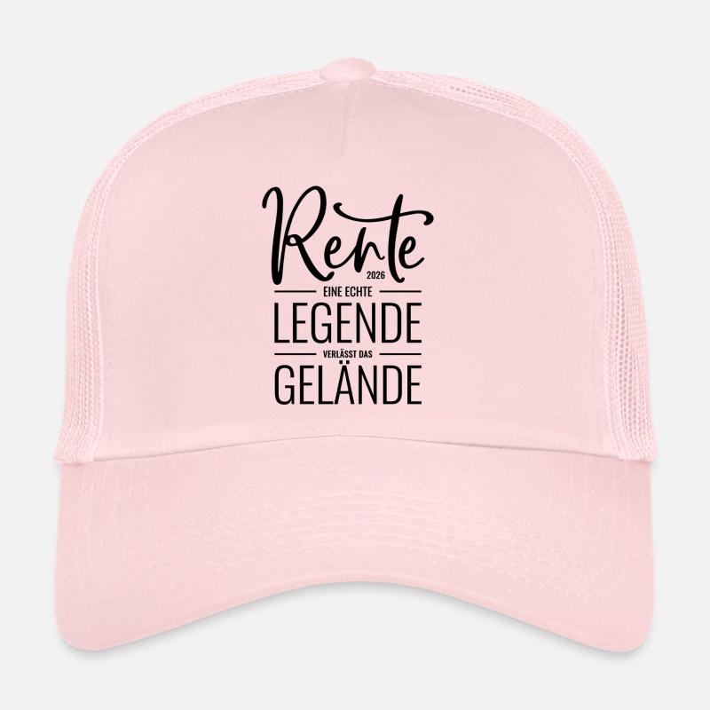 Rente 2026 Eine echte Legende verlässt das Gelände - Trucker Cap - Hellrosa