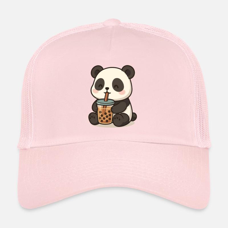 Pandabär mit Bubble Tea Trucker Cap
