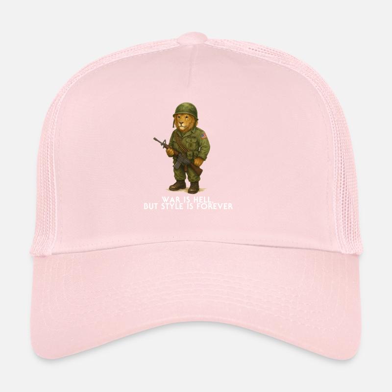 Conception créative de lion adapté aux militaires Casquette trucker 