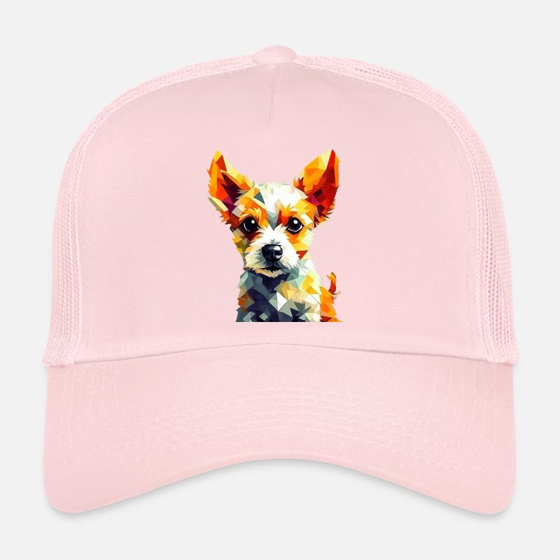 Polygon Hund Chihuahua Farbexplosion Trucker Cap