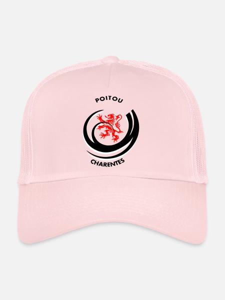 Emblème Poitou Charentes - Casquette trucker  - rose pâle - Devant