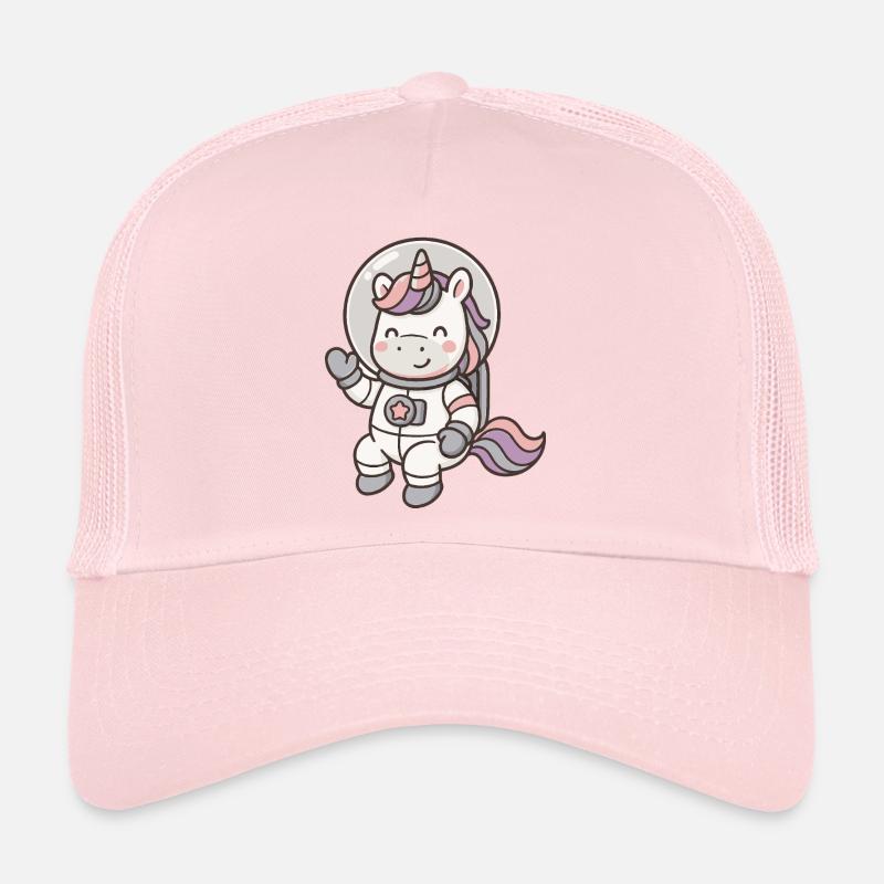 Adorable astronaute licorne aux couleurs pastel Casquette trucker 