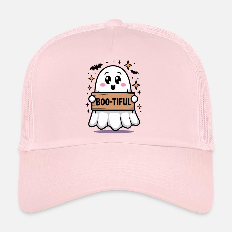 Imprimé fantôme mignon d'Halloween Casquette trucker 