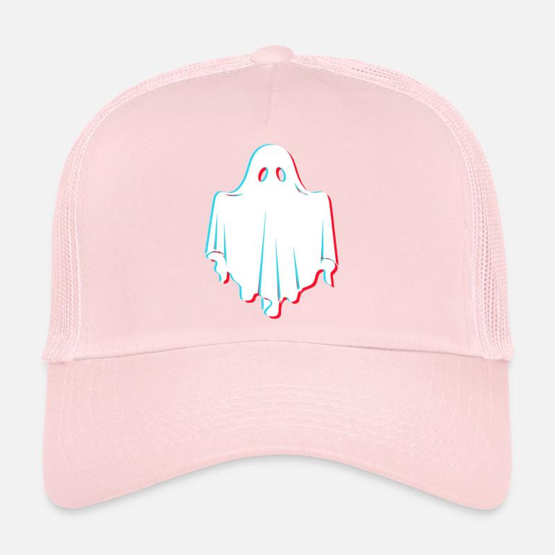 Ghost Boo Glitch Sweat à capuche Mug Halloween Design - Casquette trucker  - rose pâle