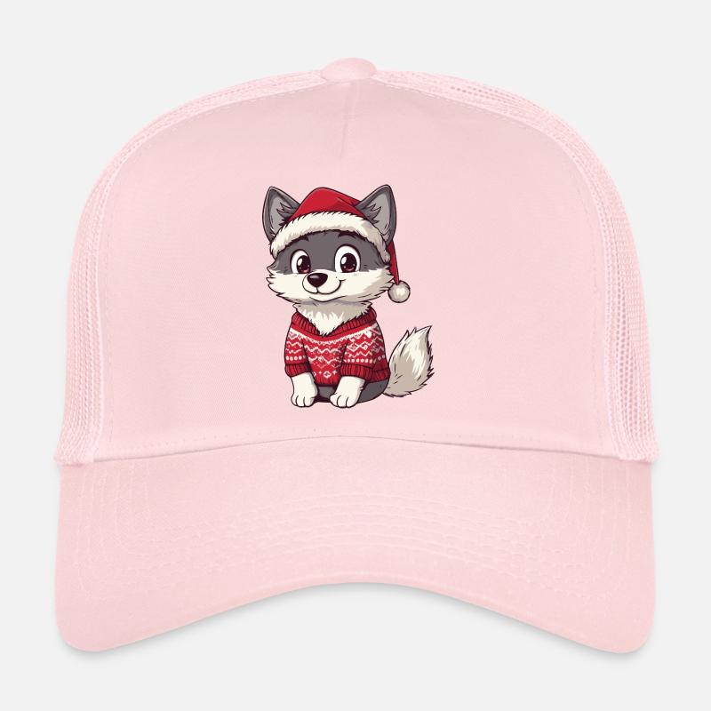 Wolf Christmas Trucker Cap