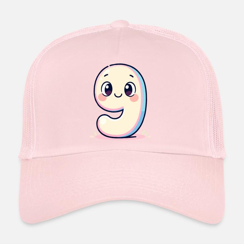 Numéro 9 Pastel souriant Casquette trucker 