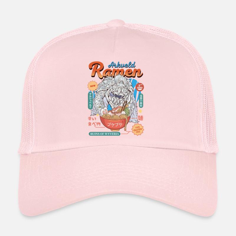 Ramen monstre - Casquette trucker  - rose pâle