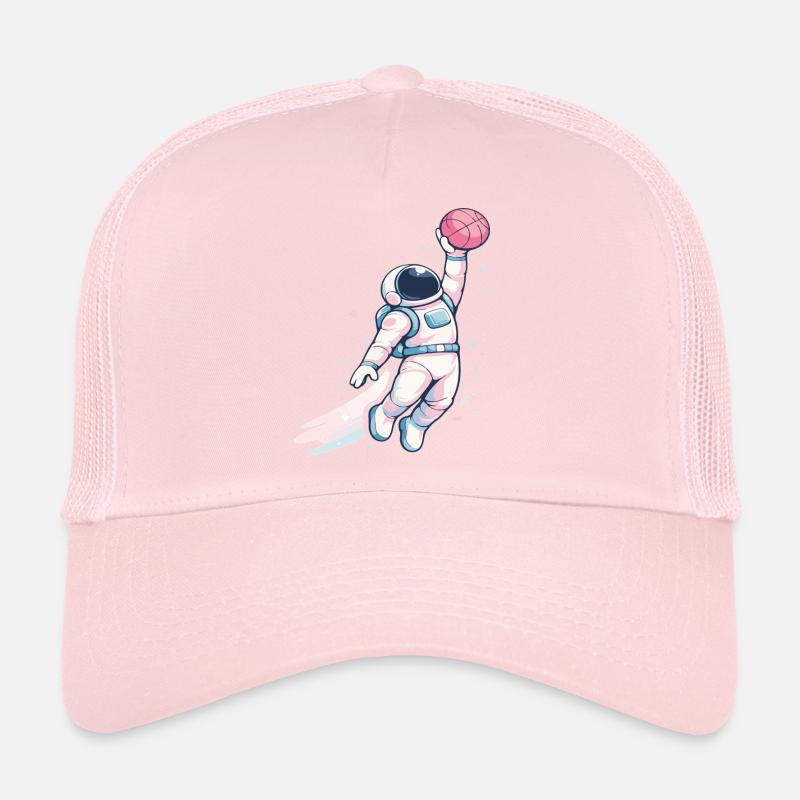 Cosmic Hoop-Astronaut Trucker Cap