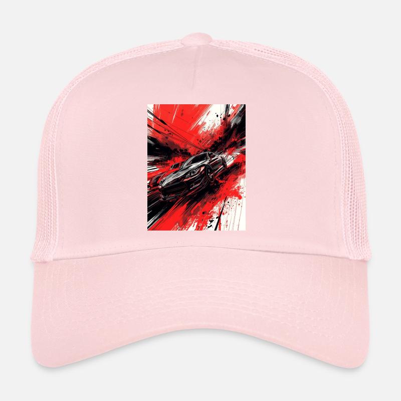 Rasender Rot Schwarz Japan  Trucker Cap