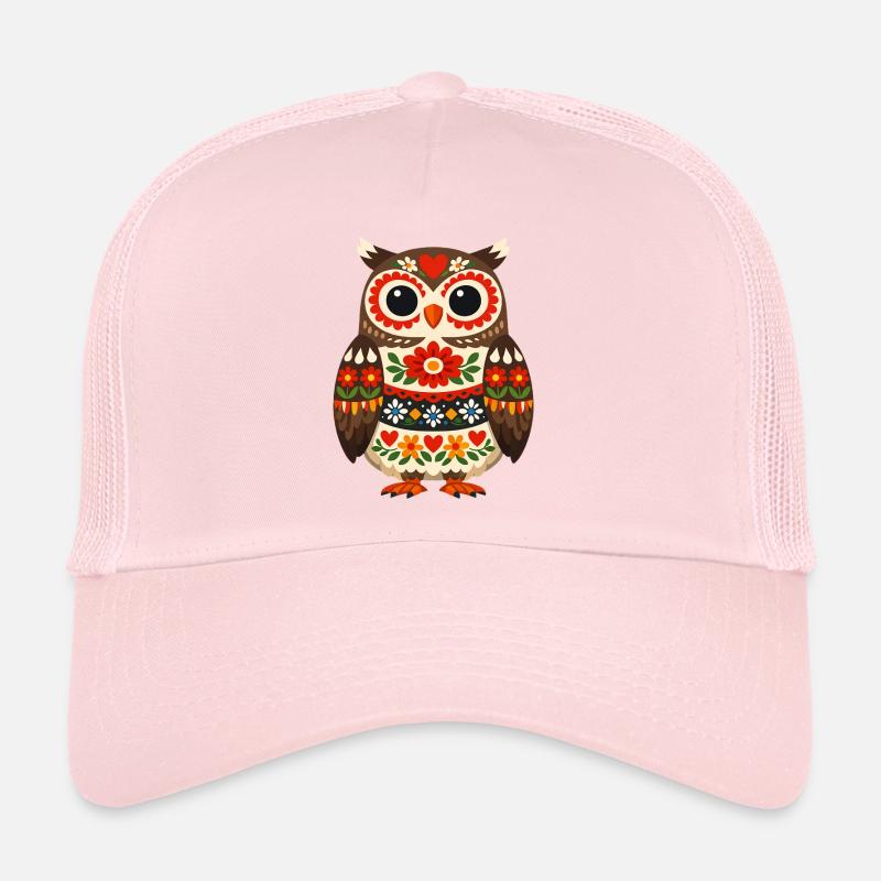 Bunte Eule im Volksstil Trucker Cap