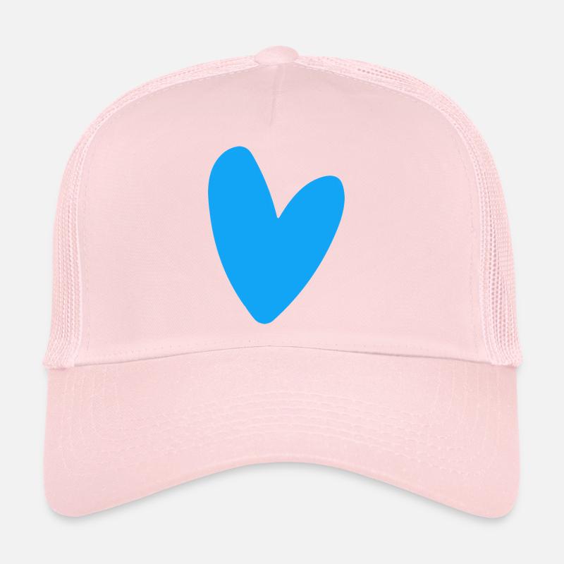 Blaues Herz neon retro style auffallend Trucker Cap