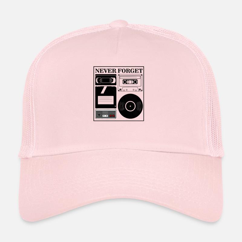 jamais oublier kasette de vinyle rétro vintage Casquette trucker 