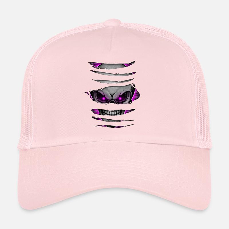Crâne Aufgerissen 005 Casquette trucker 