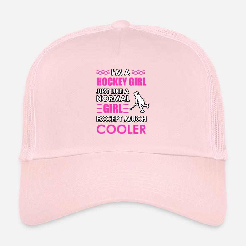 Ich bin ein Hockey spielendes Mädchen wie ein normales Mädchen Trucker Cap