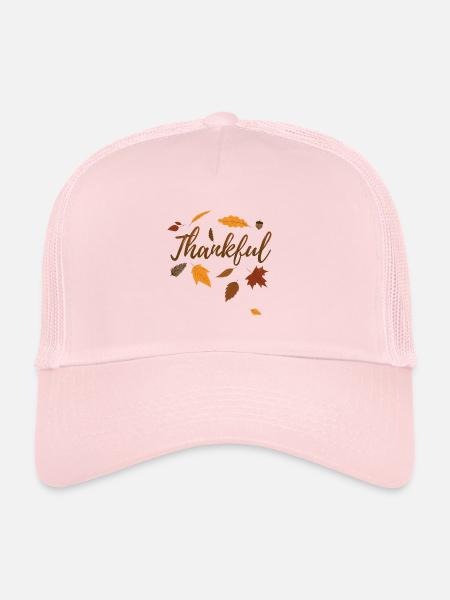 Remerciement Automne Thanksgiving Day cadeau Fall Love - Casquette trucker  - rose pâle - Devant
