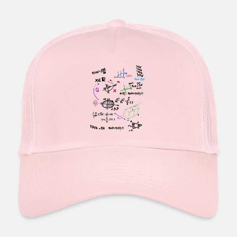 Math complexe tableau mathématique avec des formules - Casquette trucker  - rose pâle