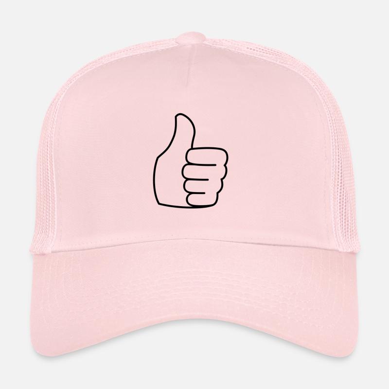 daumen hoch - Trucker Cap - Hellrosa