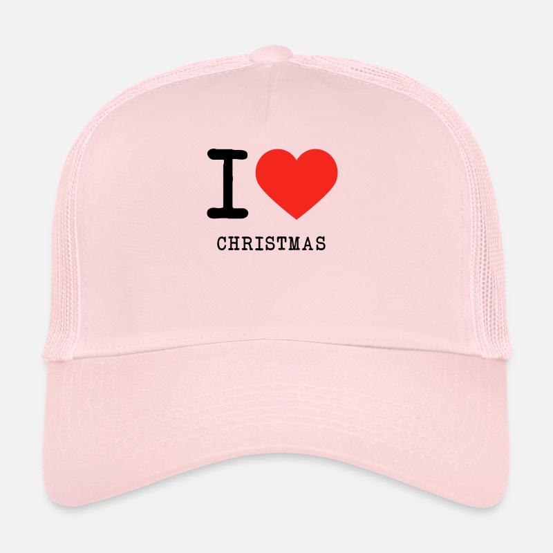 I love Christmas - Trucker Cap - pale pink