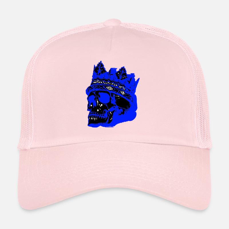 Totenkopf mit Krone Trucker Cap
