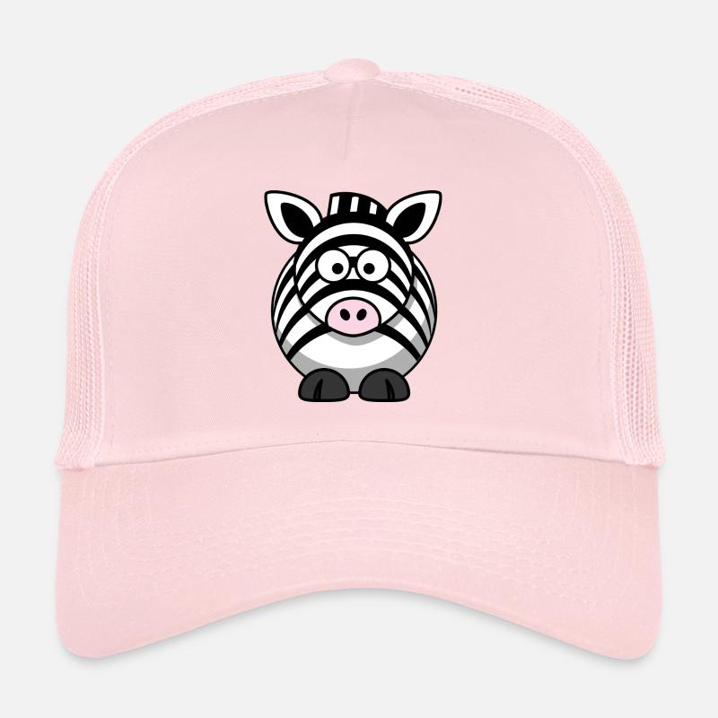 Zebra Cartoon - Casquette trucker  - rose pâle