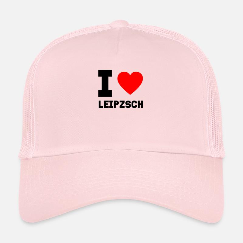 I Love Leipzsch Leipzig Geschenkidee Heimatstadt - Trucker Cap - Hellrosa