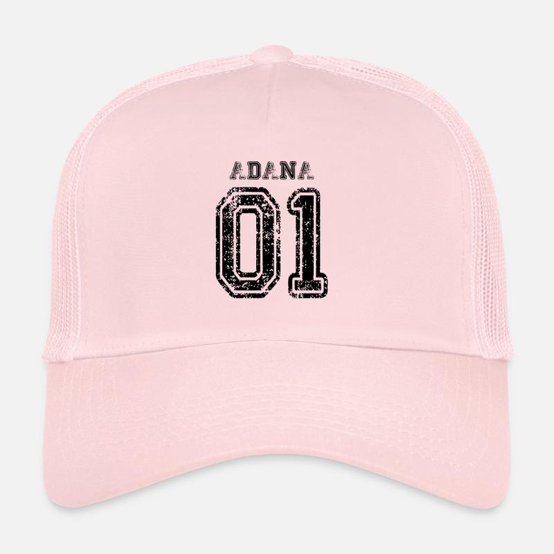 01 Adana Türkisches Nummernschild als Geschenk - Trucker Cap - Hellrosa