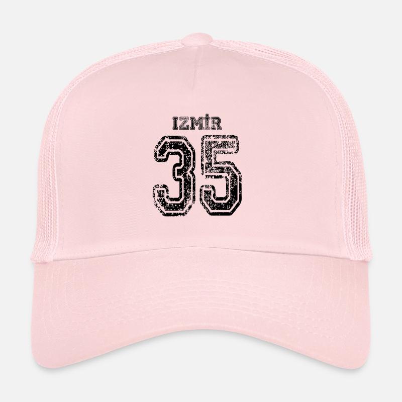 35 Izmir plaque d'immatriculation turque comme un cadeau - Casquette trucker  - rose pâle