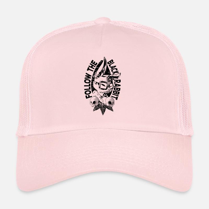 Folge dem schwarzen Hasen - Trucker Cap - Hellrosa
