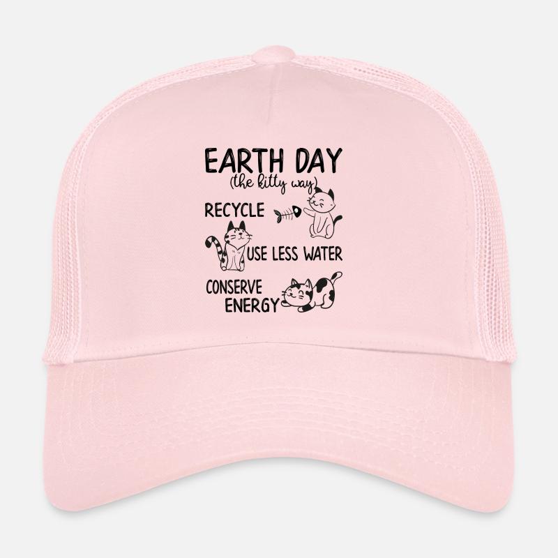 Jour de la Terre Kitty Way - Casquette trucker  - rose pâle