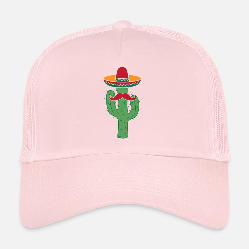 Cactus Avec Sombrero Moustache Drôle Cinco De Mayo Casquette trucker 