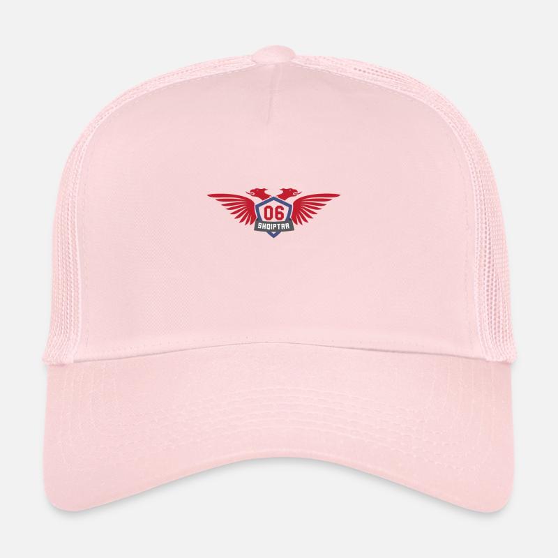 Albanian emblem Albanian eagle gjilan shqiptar - Trucker Cap - pale pink
