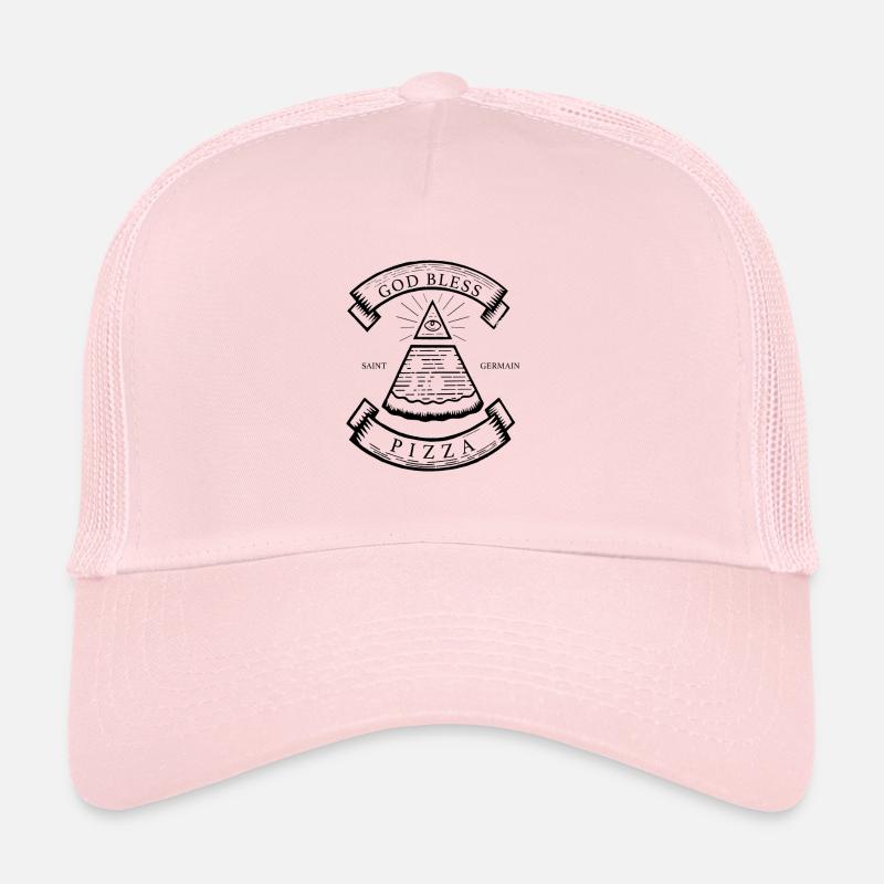 God bless pizza - Trucker Cap - pale pink