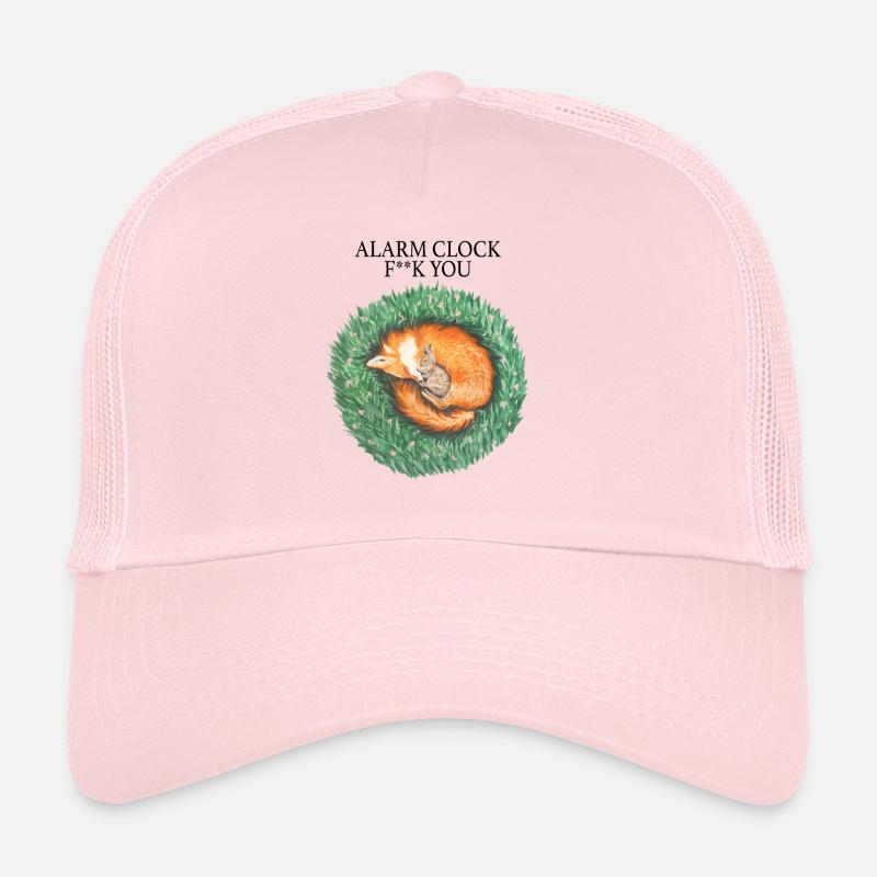 Fuchs und Hase schlafen friedlich - Trucker Cap - Hellrosa