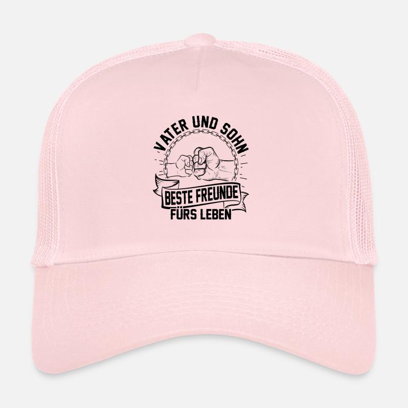Vater und Sohn, beste Freunde fürs Leben - Geschen - Trucker Cap - Hellrosa