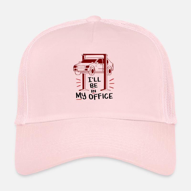 Mechanic Workshop Car Tuning Gift - Trucker Cap - pale pink