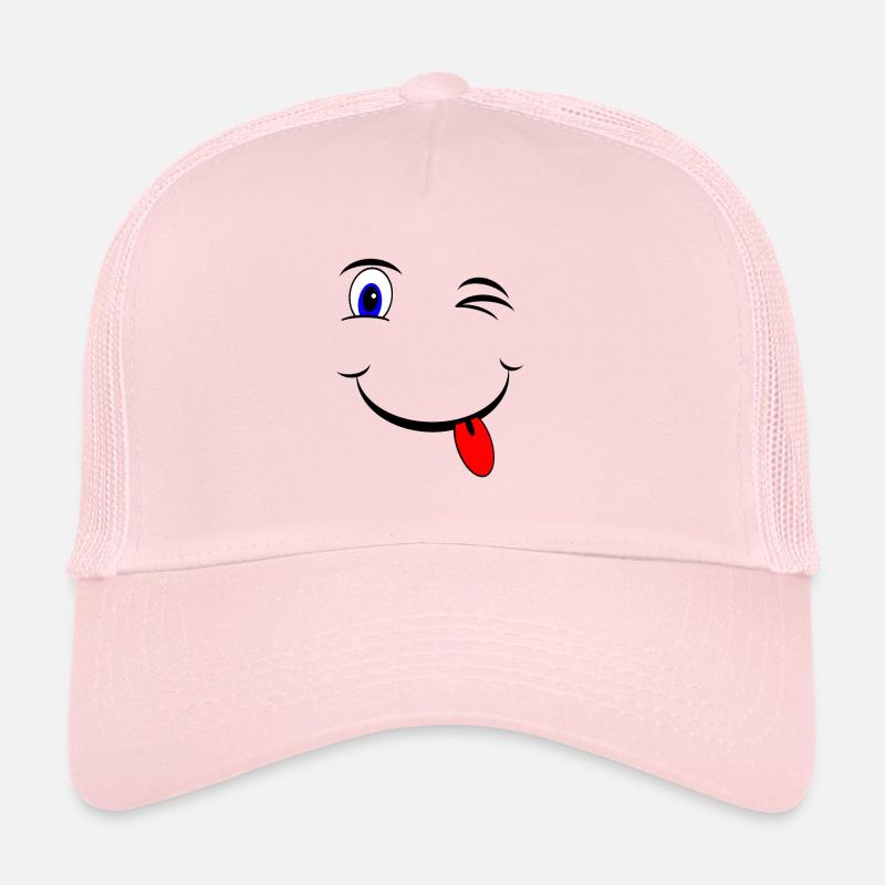 Süsser Smiley Kinder Eltern Baby Geschenk - Trucker Cap - Hellrosa