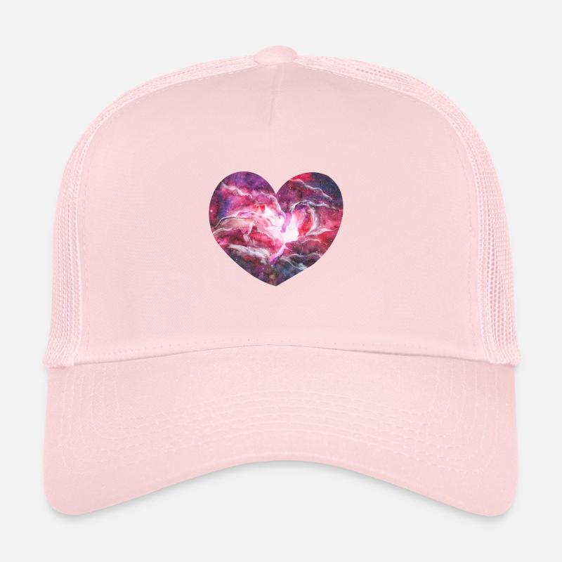Space heart - Trucker Cap - pale pink