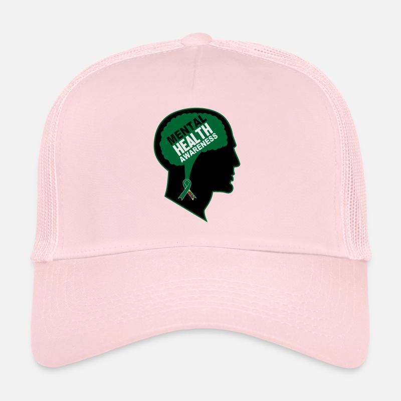Santé mentale - Casquette trucker  - rose pâle