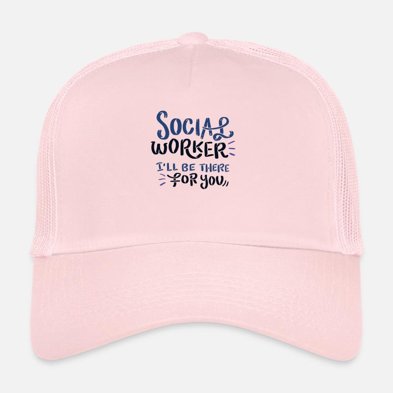 Sozialarbeiter, Social Worker, Sozial Geschenk - Trucker Cap - Hellrosa