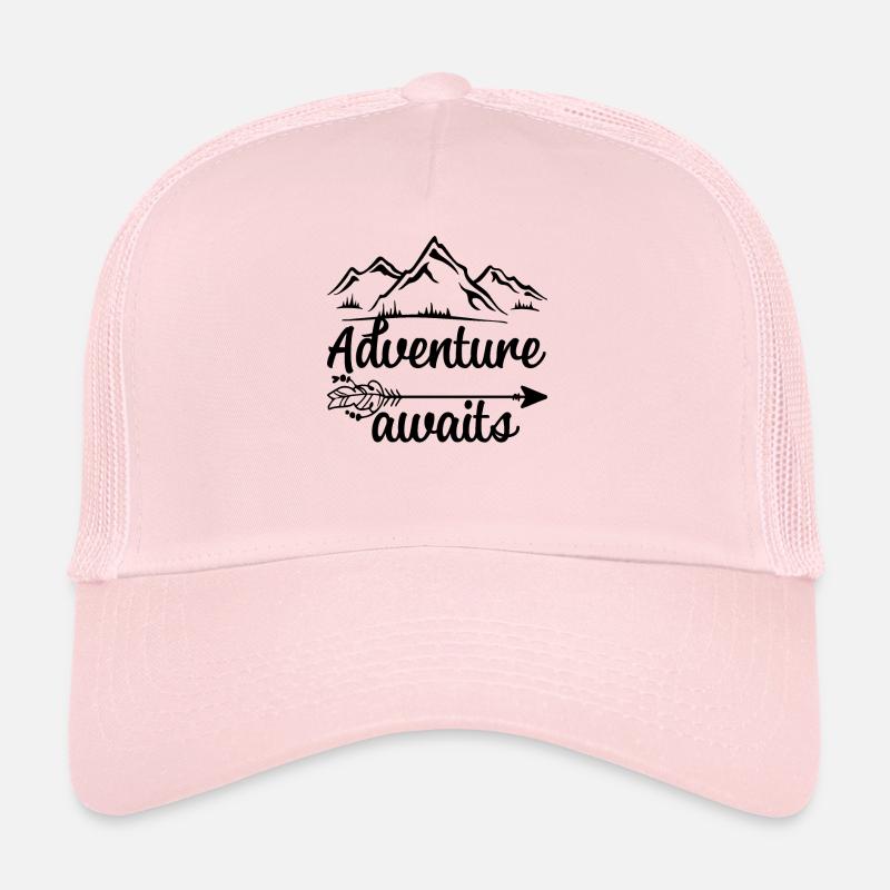 Adventure awaits. - Trucker Cap - pale pink