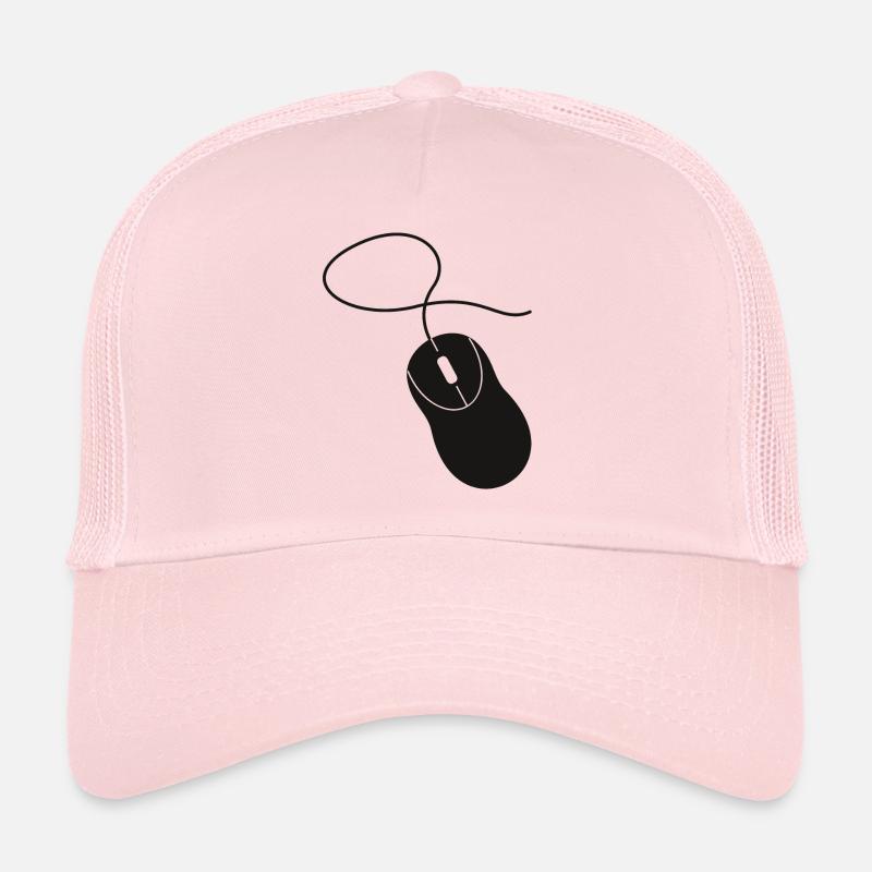 souris d'ordinateur - Casquette trucker  - rose pâle