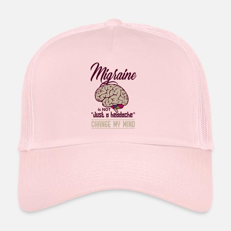 Headache migraine illness gift brain Trucker Cap