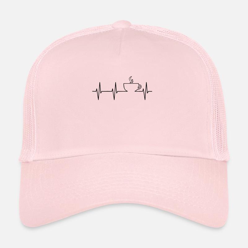 HEART BEATS FOR COFFEE - Trucker Cap - Hellrosa